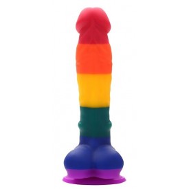 Разноцветный фаллоимитатор-реалистик COLOURFUL DILDO - 17,5 см.