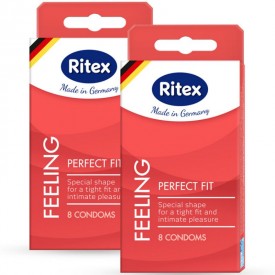 Презервативы анатомической формы с накопителем RITEX PERFECT FIT - 8 шт.